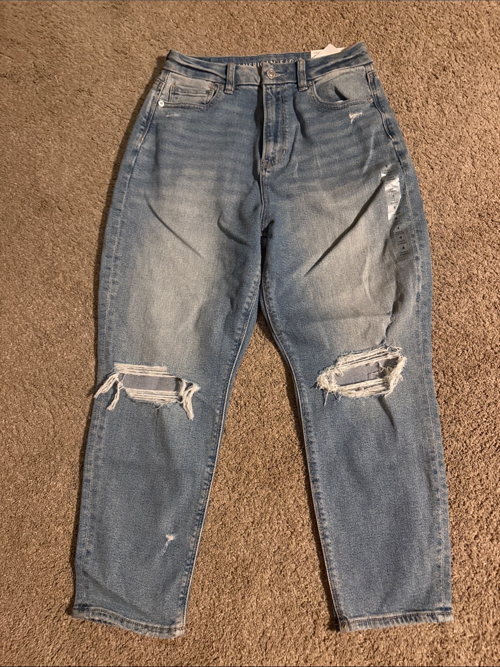 NEW WITH TAGS!!! American Eagle Outfitters Light Blue Distressed Boyfriend Jeans